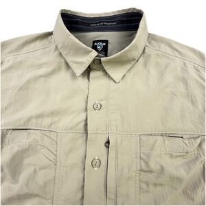 Kuhl Fuse Shirt Mens Large Tan Khaki Lightweight Breathable UPF Vented Roll Tab